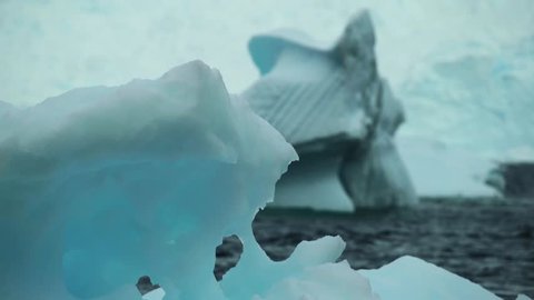 Close-up on the surface of an iceberg. Andreev.
