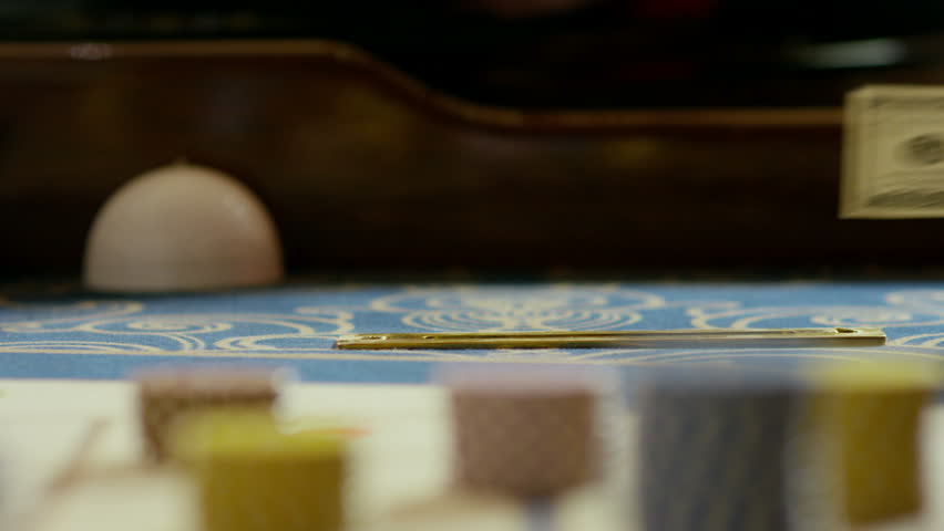 Dealer tip in casino. Shot on RED EPIC DRAGON Cinema Camera in slow motion. 4K.