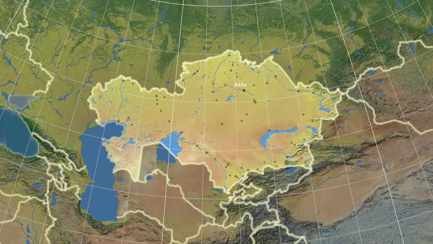 Карта со спутника северного казахстана