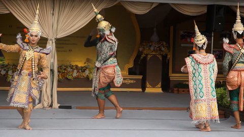 29th July 2017. Bangkok, Thailand. Thai tradition art performing in Bangkok, Thailand. 