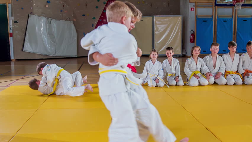 Boy with Judo teacher