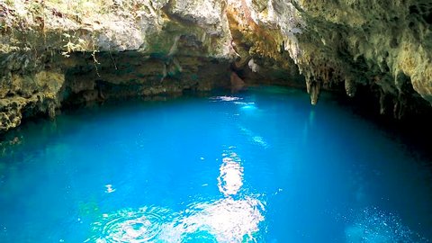 Cave diving cenote Mexico