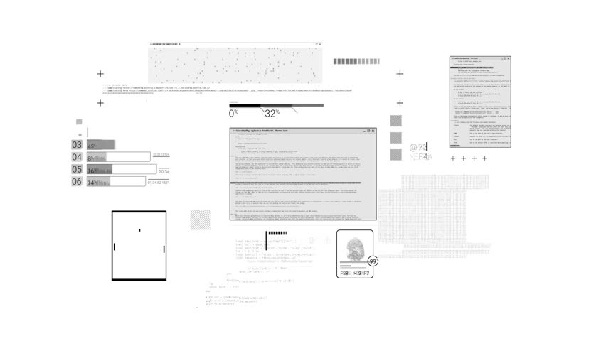 hacker textures elements code interface on Stock Footage Video (100% ...