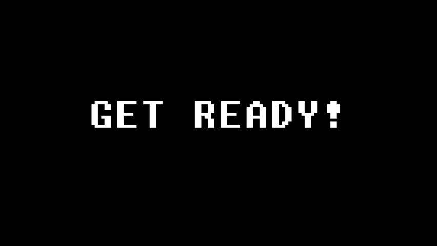 Retro Videogame Get Ready Text Stockvideoklipp Helt Royaltyfria Shutterstock