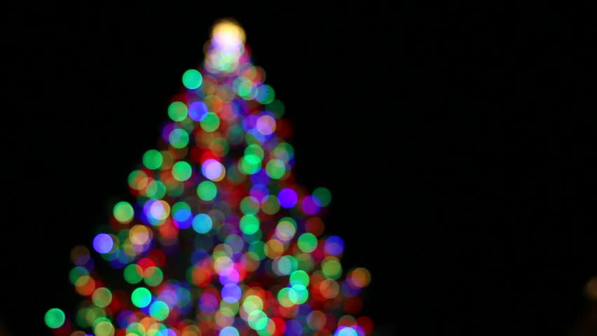 Holiday Christmas Tree Colorful Lights Stock Footage Video (100% ...