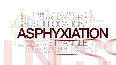 Asphyxiation Animated Word Cloud Text Design Stock Footage Video (100% ...