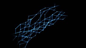 Growing Wireframe, Connected Dots Animation - Loop Blue - Powered by Shutterstock - Get 15% off with code: PIKWIZARD15