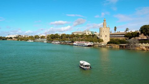 Torre del Oro (Tower of Gold) is dodecagonal military watchtower in Seville, Andalusia, Spain. It was erected by Almohad Caliphate in order to control access to Seville via Guadalquivir river.