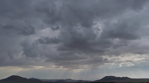 Thunderstorm Mojave Desert with Distant mountains 4K from 6K source