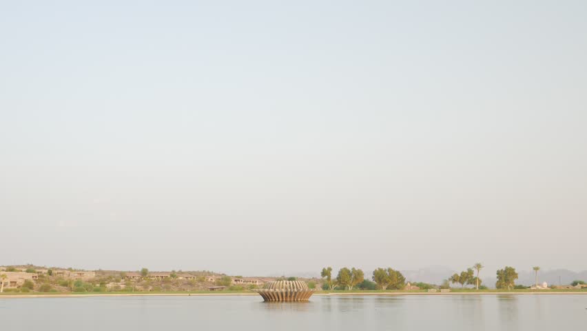 One of the tallest fountains in the world at the town of Fountain Hills in Arizona. 