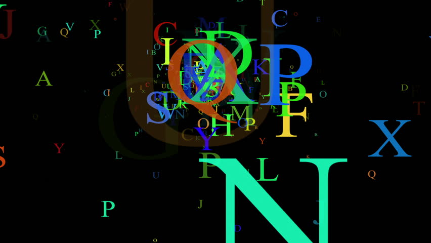 alphabet isolated on black background loop Stock Footage Video (100%