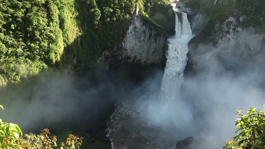 San Rafael Falls, The largest waterfall in Ecuador,high definition , includes