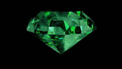 Emerald Green Gemstone Gem Stone Spinning Stock Footage Video (100% ...