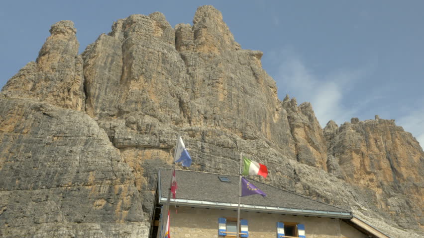 Alpine peak and refuge