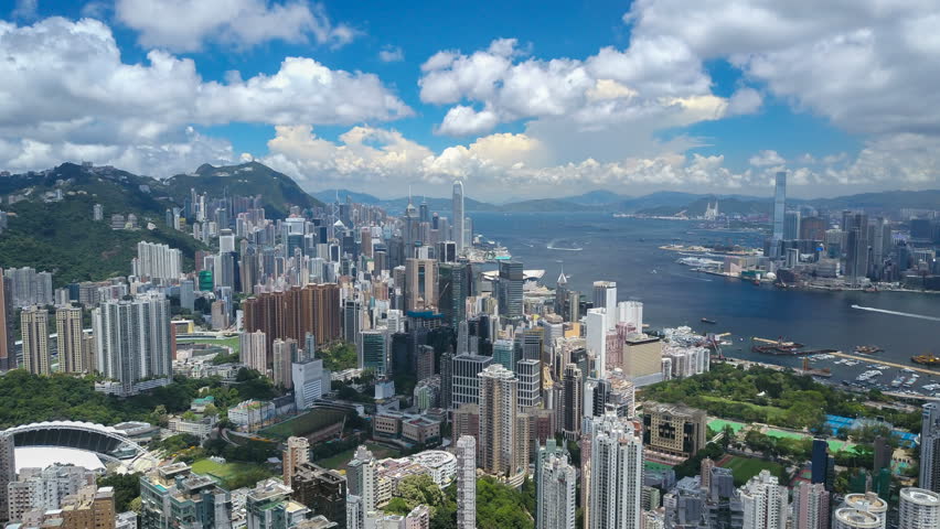 4k aerial hyperlapse video of Victoria Harbour in Hong Kong | Shutterstock HD Video #30793495
