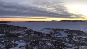 Timelapse of sunrise to sunset . This timelapse  video was taken at Antarctica just after the end of polar nights. 