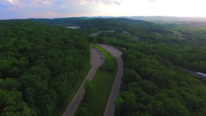 Gorgeous Aerial Shot Near Scenic View Delaware Gap 