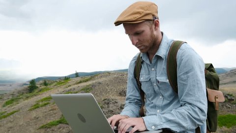 man working laptop