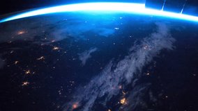 Planet Earth from Space. Point of view from the International Space Station (ISS). Elements of this image furnished by NASA