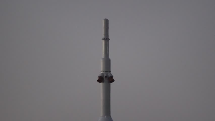 Rocket "Soyuz" launch. Baikonur, Kazakhstan. Shot 1.