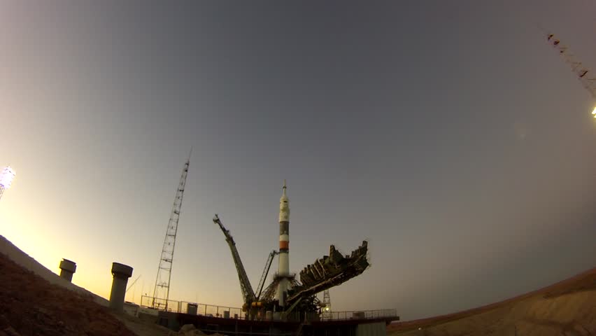 Rocket "Soyuz" launch. Baikonur, Kazakhstan. Shot 2. | Shutterstock HD Video #30813790