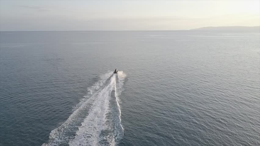 jet skiing in the ocean