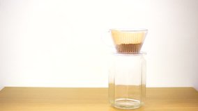 Hand drip coffee, time lapse video