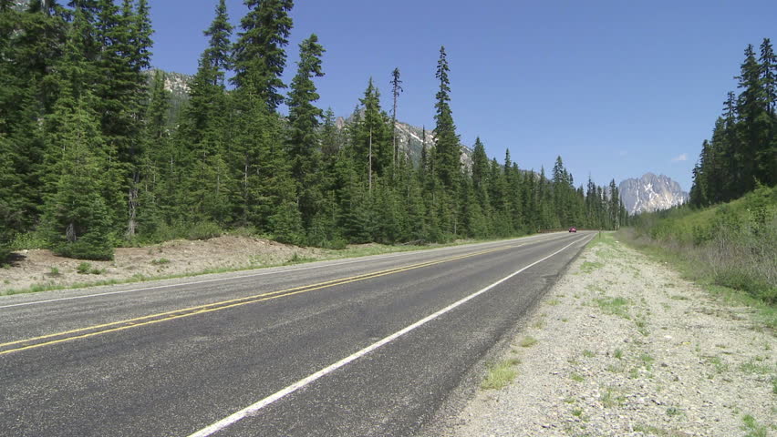 Motorcycle touring on mountain highway