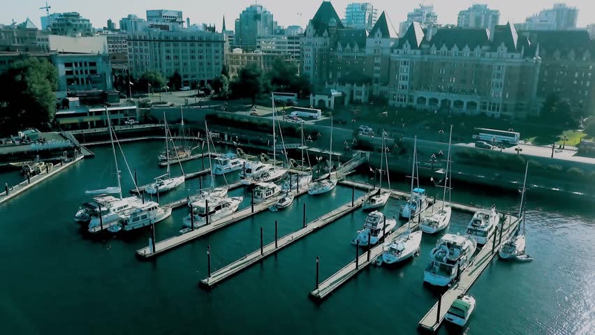 Fresh and beautiful morning in Victoria inner Harbour,Victoria Canada.