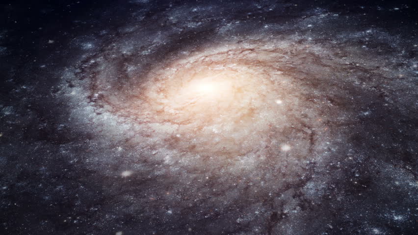 Rotating spiral galaxy - deep space exploration 