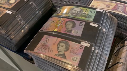 Australian dollar different denominations - collecting money - numismatic collector