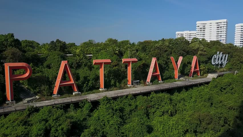 Bali Hai pier and the core of the Pattaya city, Chonburi, Thailand 
