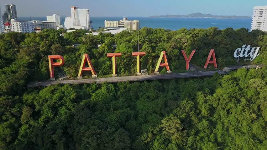 Bali Hai pier and the core of the Pattaya city, Chonburi, Thailand 