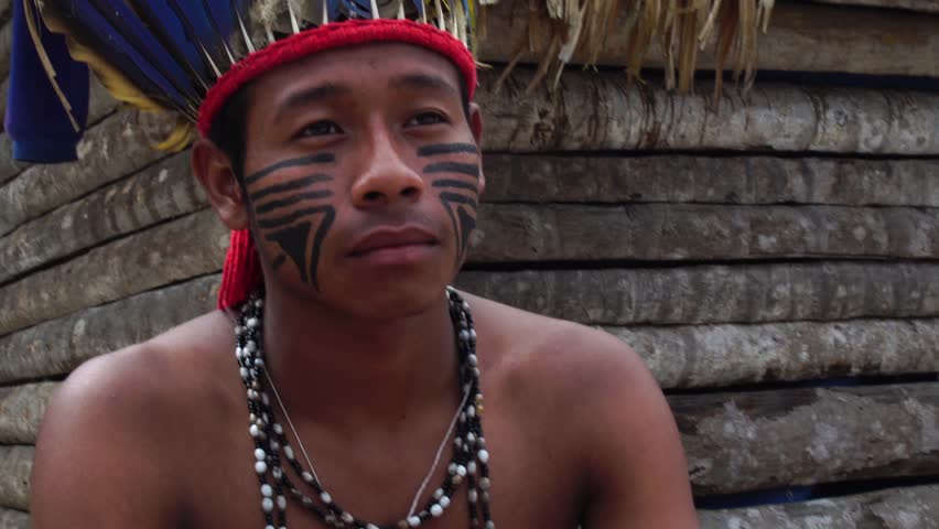 Native Brazilian Man a Indigenous Tribe in Brazil