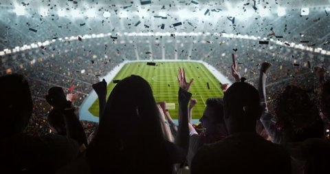 fans clapping hands cheer their favorite Stock Footage Video (100% ...