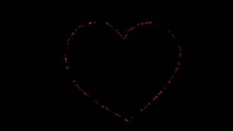Amazing animated Fire Heart frame for you wedding films, websites. Animated Hearts footage with Fire light. Black Background with night sky star for wedding and love story video films, presentaion.