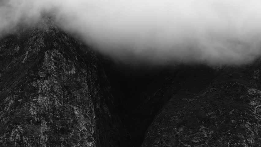 Dense fog in the Reserve Naturelle de Neouvielle, Occitaine, France, Europe
