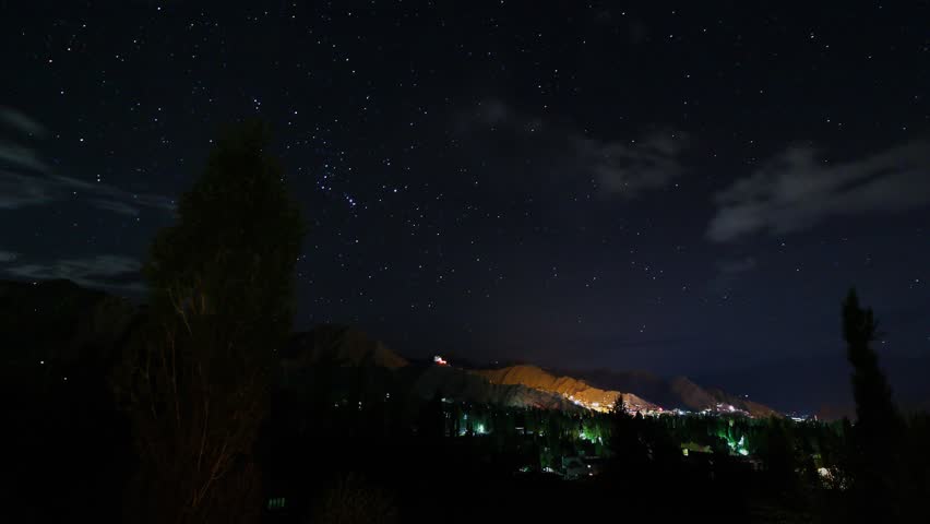Stars Night Photography, Time Lapse, Leh Ladakh, India | Shutterstock HD Video #30889993