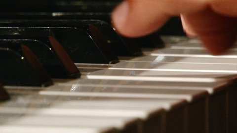 Piano, extreme close up Stock Video