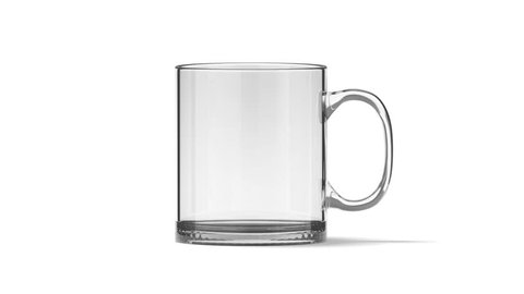 Clear Coffee Cup Mockup. Transparent Tea Glass Mug Stock Vector -  Illustration of foam, perfect: 187845826
