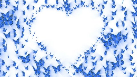 4K Butterflies Heart Fly Background for different projects!!!