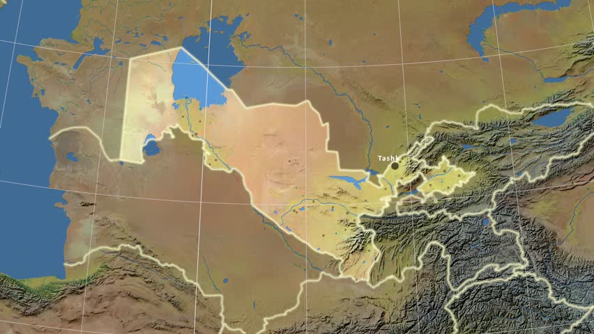 Карта узбекистана 3д