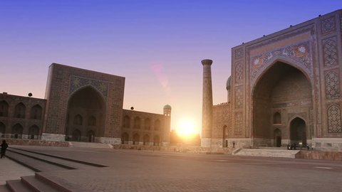 The Registan square in Samarkand Uzbekistan