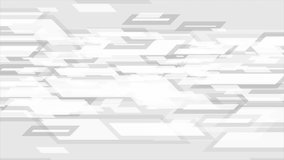 Grey and white tech geometric abstract motion design. Seamless loop. Video animation Ultra HD 4K 3840x2160