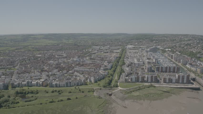 Aerial 2 of the Coast of Bristol, UK, 2017