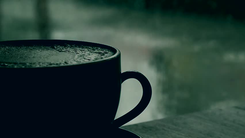 Coffee in Rainy Day. Stock Footage Video (100% Royalty-free) 30939976