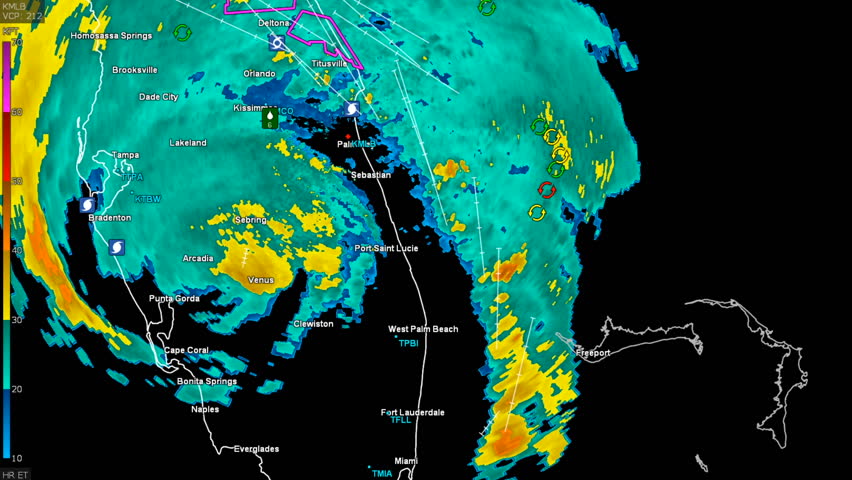 Hurricane Irma on weather radar over Florida