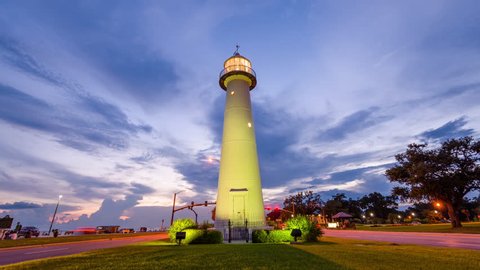 Biloxi, Mississippi USA at Biloxi Lighthouse.