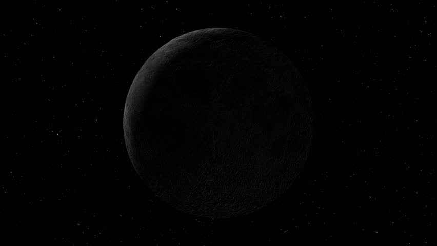 A time-lapse simulation of the moon waxing and waning.