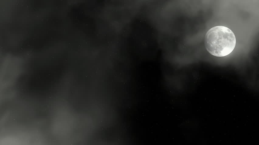A time lapse of the full moon streaking across the sky.